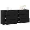 vidaXL Buffet Ch&ecirc;ne noir 160 x 33 x 70 cm Bois d'ing&eacute;nierie