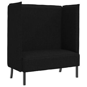 vidaXL Canap&eacute; &agrave; Haut Dossier 101cm Noir tissu