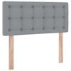 vidaXL Lit avec rangement et matelas Gris clair 90 x 190 cm