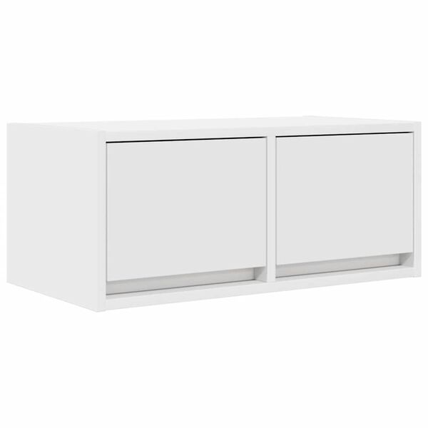 vidaXL Meuble TV blanc 60x31x25,5 cm bois d'ingénierie