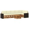 vidaXL Ensemble de canap&eacute; d'angle avec coussin 7 pcs Naturel et Cr&egrave;me