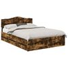 vidaXL Cadre de lit Ch&ecirc;ne fum&eacute; 140 x 190 cm Bois Ing&eacute;nierie