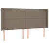 vidaXL T&ecirc;te de lit &agrave; LED Taupe 183x16x118/128 cm Tissu
