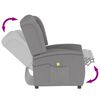 vidaXL Fauteuil de massage inclinable &agrave; 3 places gris clair