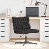 vidaXL Chaise pivotante de bureau Noir Tissu