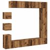 vidaXL Ensemble de meuble TV mural 9 pcs vieux bois bois d'ing&eacute;nierie