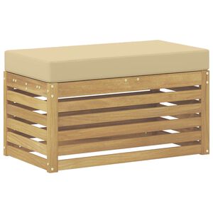 vidaXL Banc de Jardin Bois d'Acacia Massif Blanc