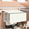 vidaXL Auvent R&eacute;tractable Cr&egrave;me 300 x 200 cm tissu