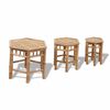 vidaXL Tabourets de jardin lot de 3 bambou