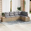 vidaXL Ensemble de canap&eacute; de jardin 5 pcs beige et gris clair