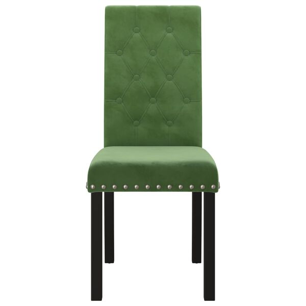 vidaXL Chaises &agrave; manger lot de 2 vert fonc&eacute; velours