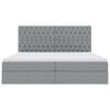 vidaXL Lit de Rangement Gris clair 200 x 200 cm Cuir synthétique