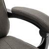 vidaXL Chaise de bureau de massage Gris Tissu