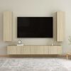 vidaXL Ensemble de meubles TV 4 pcs Ch&ecirc;ne sonoma Bois d'ing&eacute;nierie