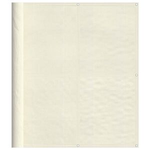 vidaXL &Eacute;cran de balcon cr&egrave;me 120x700 cm 100% polyester oxford