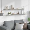 vidaXL &Eacute;tag&egrave;res murales 2 pcs Gris b&eacute;ton 115x9x3 cm