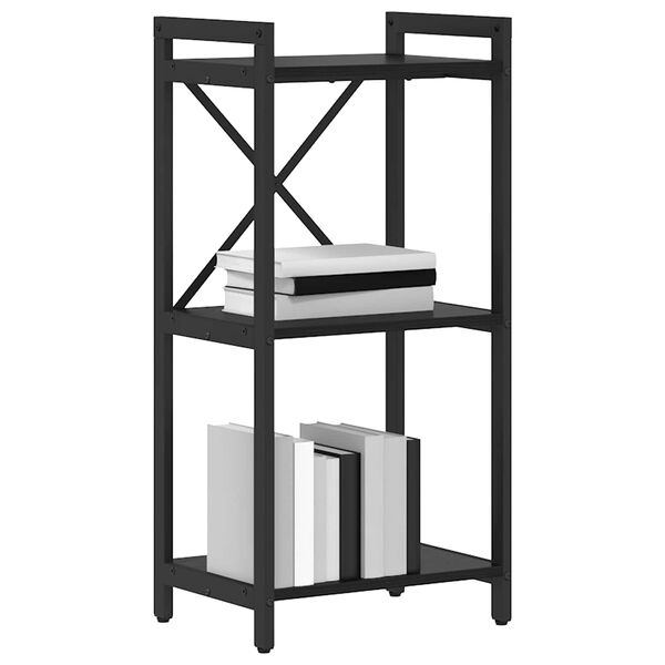 vidaXL &Eacute;tag&egrave;re Ch&ecirc;ne noir 40 x 30 x 85 cm Bois d'ing&eacute;nierie