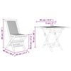 vidaXL Ensemble de salle &agrave; manger pour jardin 3 pcs Marron