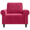 vidaXL Fauteuil Rouge bordeaux 60 cm Velours