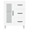 vidaXL Buffet haut Blanc 69,5x34x180 cm Bois d'ing&eacute;nierie