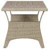 vidaXL Table de jardin Gris 120x70x66 cm Résine tressée
