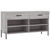 vidaXL Banc &agrave; chaussures sonoma gris 102x35x55 cm bois d'ing&eacute;nierie