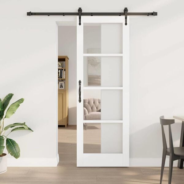 vidaXL Porte coulissante Blanc 73,5 x 211 cm