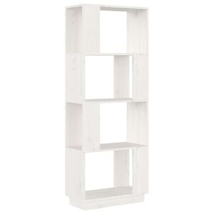 vidaXL Biblioth&egrave;que/S&eacute;parateur de pi&egrave;ce Blanc 51x25x132 cm Pin massif