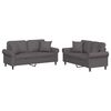 vidaXL Ensemble de canap&eacute;s 2 pcs avec coussins gris similicuir