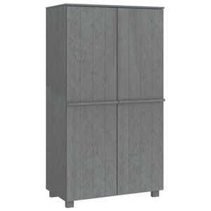 vidaXL Garde-robe HAMAR Gris fonc&eacute; 89x50x180 cm Bois massif de pin