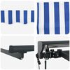 vidaXL Auvent r&eacute;tractable &eacute;lectrique Bleu et Blanc 2,5 x 2 m