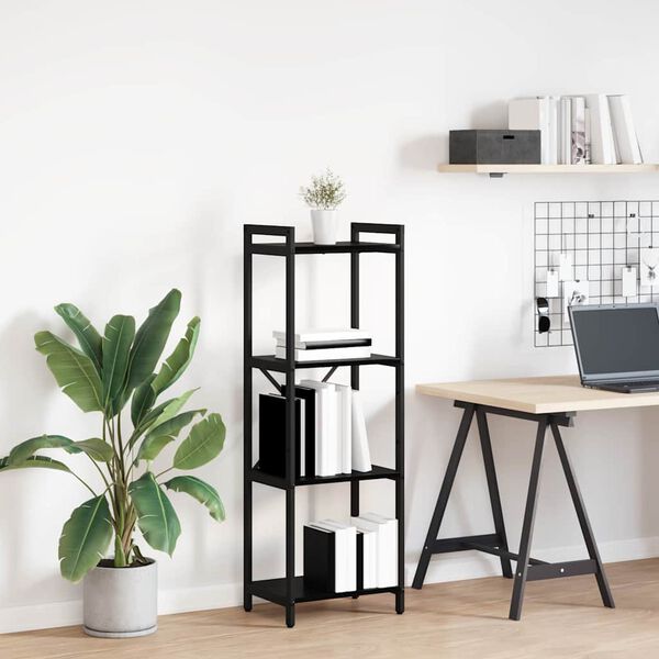 vidaXL &Eacute;tag&egrave;re Ch&ecirc;ne noir 40 x 30 x 85 cm Bois d'ing&eacute;nierie