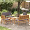 vidaXL Ensemble de canapé de jardin 5 pcs Marron 75 x 45 x 38cm