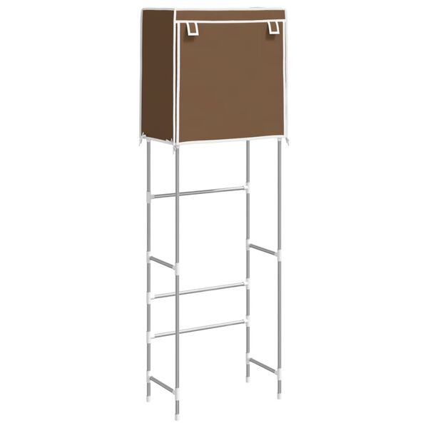 vidaXL Support de rangement 2 niveaux sur toilette Marron 56x30x170 cm