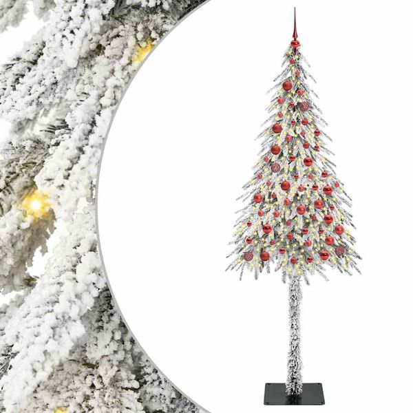 vidaXL Sapin de No&euml;l avec 300 LED Blanc 210 cm PE et Acier