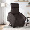 vidaXL Fauteuil inclinable &eacute;lectrique marron fonc&eacute; tissu