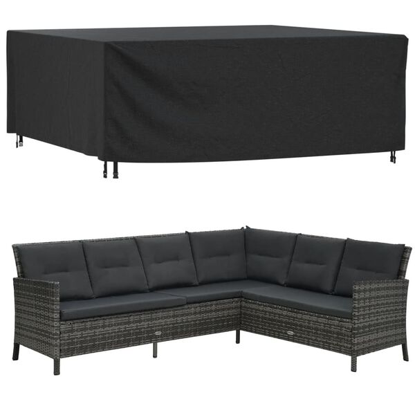 vidaXL Housses de salon de jardin 2 pcs 250x210x90 cm imperm&eacute;able 420D