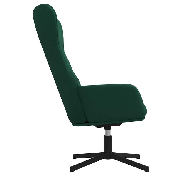 vidaXL Chaise de relaxation Vert fonc&eacute; Velours