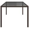 vidaXL Table de jardin pour repas Marron 250 x 100 x 75 cm polyrotin