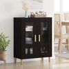 vidaXL Buffet Ch&ecirc;ne noir 69,5 x 34 x 90 cm Bois d'ing&eacute;nierie