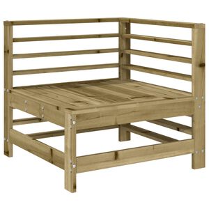 vidaXL Canap&eacute; d'angle de jardin bois de pin impr&eacute;gn&eacute;