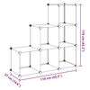 vidaXL Organisateur de rangement cube avec 6 compartiments Blanc