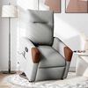 vidaXL Fauteuil de massage inclinable gris nuage tissu