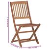 vidaXL Chaises pliables de jardin lot de 6 avec coussins Bois d'acacia
