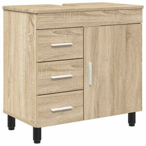 vidaXL Unit&eacute; de vanit&eacute; de salle de bain Ch&ecirc;ne Sonoma 60 x 35 x 60 cm