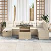 vidaXL Ensemble de canap&eacute; de jardin 9 pcs Beige Poly rotin