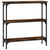 vidaXL Table console ch&ecirc;ne fum&eacute; 75x22,5x75 cm bois d'ing&eacute;nierie