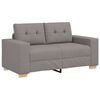 vidaXL Canap&eacute; deux places taupe 160x77x82 cm en tissu