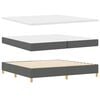 vidaXL Lit &agrave; ressorts avec matelas Gris fonc&eacute; 200 x 200 cm tissu