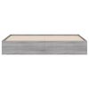 vidaXL Cadre de lit avec tiroirs sans matelas sonoma gris 160x200 cm